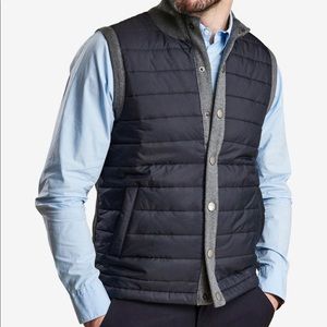 Barbour Men's Gray Navy Blue Essential Gilet Vest